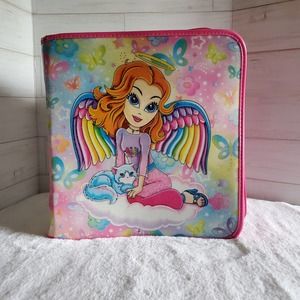 Vintage Lisa Frank 3 Ring Zip Round Binder Read Description